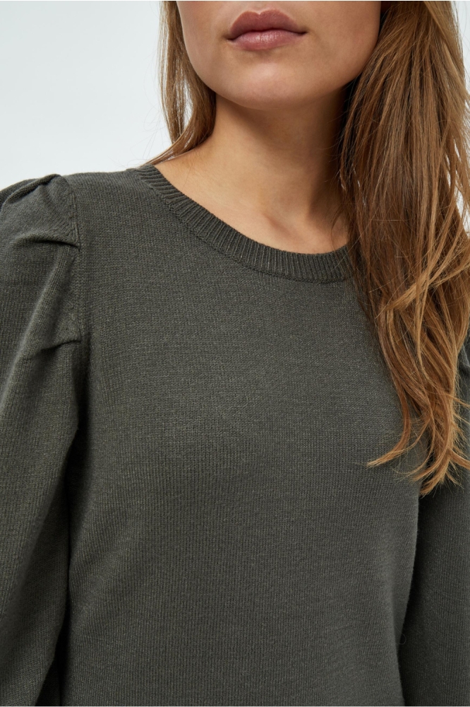 Peppercorn groene dames jurk | Close up