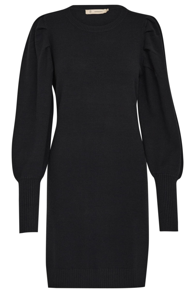 Peppercorn zwarte dames jurk | Vooraanzicht