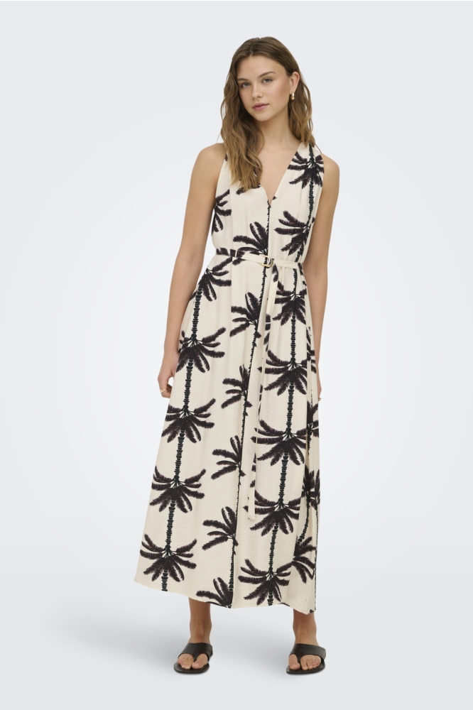 Only witte dames jurk | Model vooraanzicht