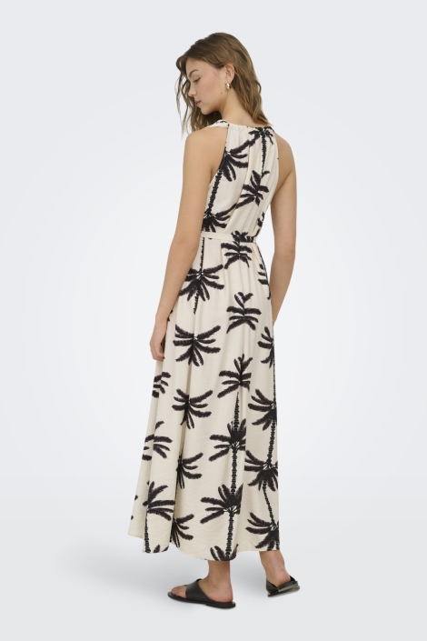 Only witte dames jurk | Model achteraanzicht