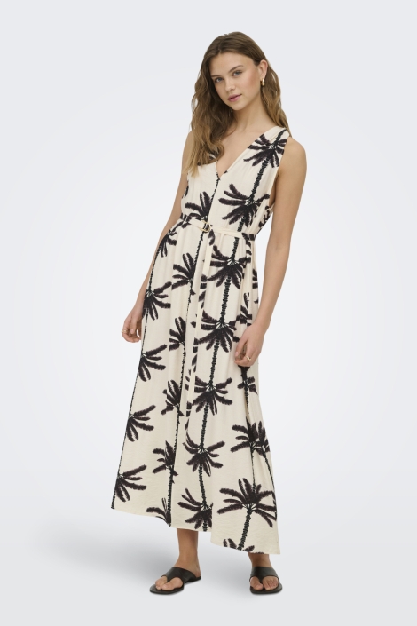 Only witte dames jurk | Model vooraanzicht