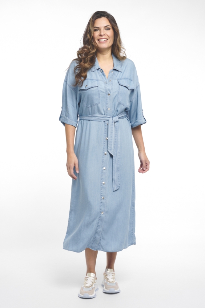 Zoso blauwe dames jurk | Model