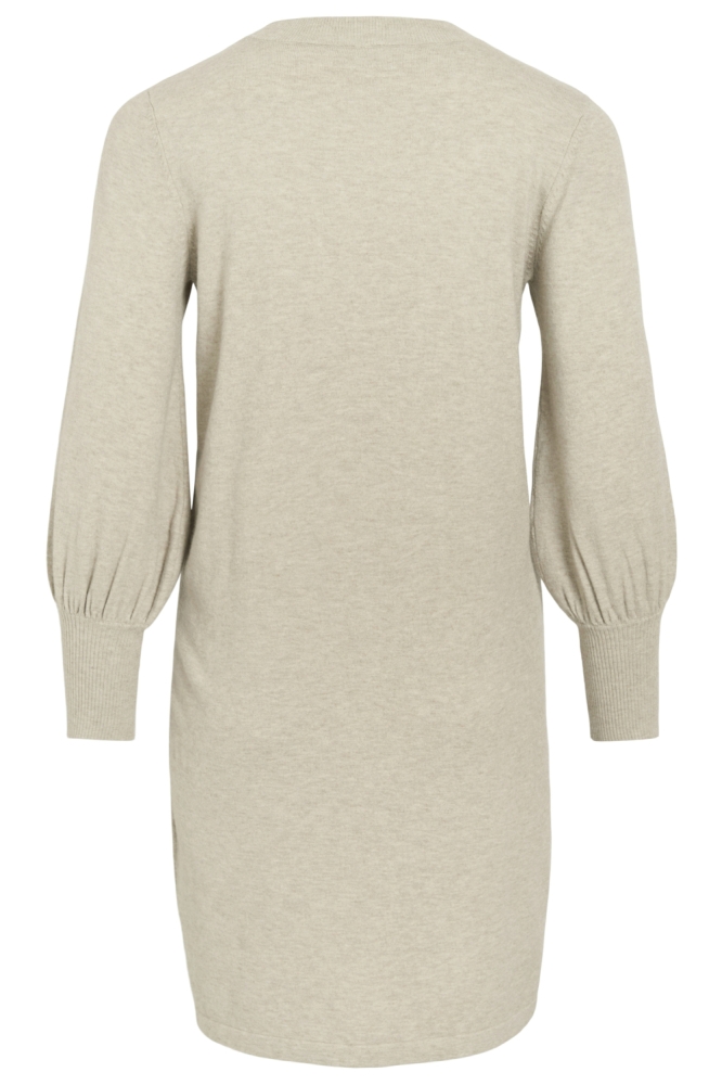 Vila beige dames jurk | Achteraanzicht