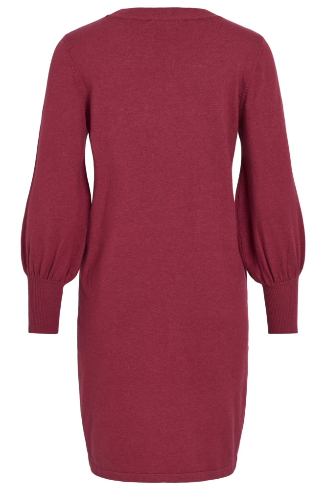 Vila bordeaux dames jurk | Achteraanzicht