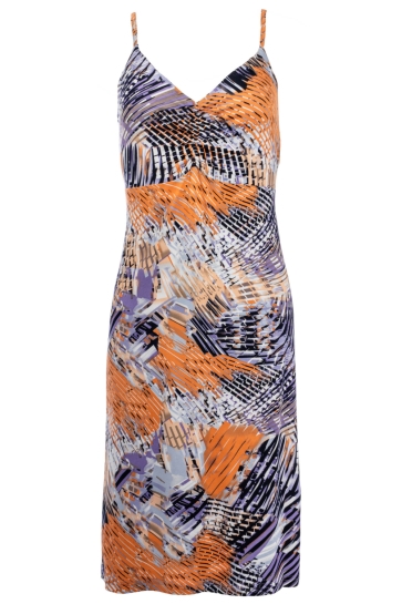 NED Jurk NORI SL PURPLE FRACTAL STRIPES TEE 26S5 X1975 02 