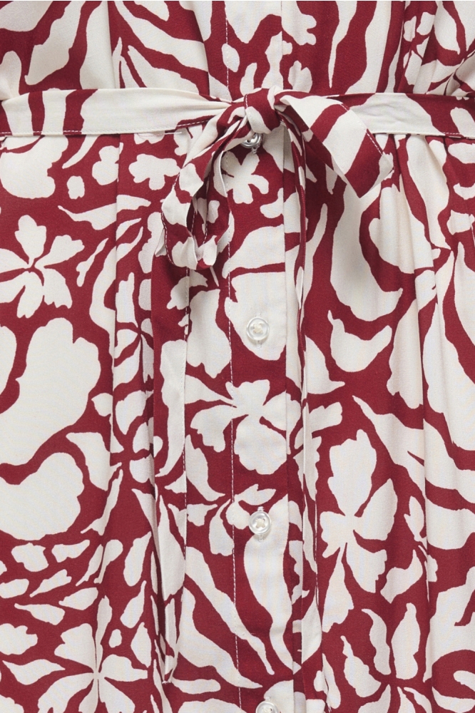 Only bordeaux dames jurk | Kleurstaal