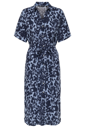 Only onlyasmin s/s shirt dress wvn noos Blauw