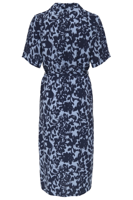 Only blauwe dames jurk | Achteraanzicht