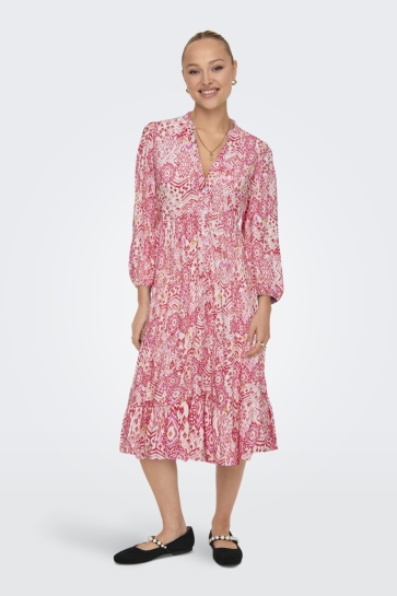 Only onlmilana 7/8 dress wvn noos Wit