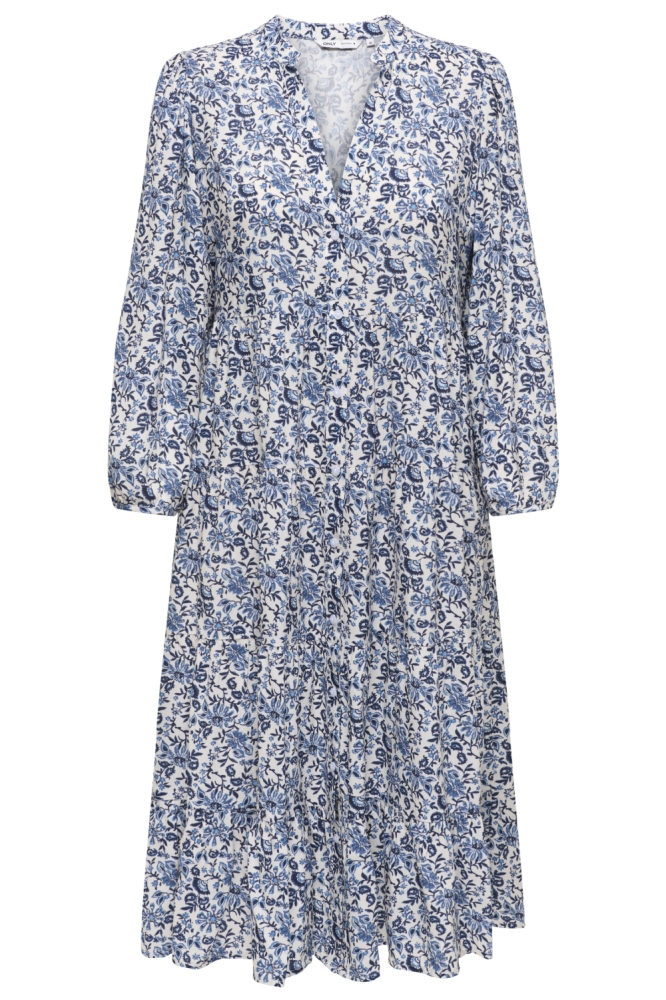 Only blauwe dames jurk | Vooraanzicht