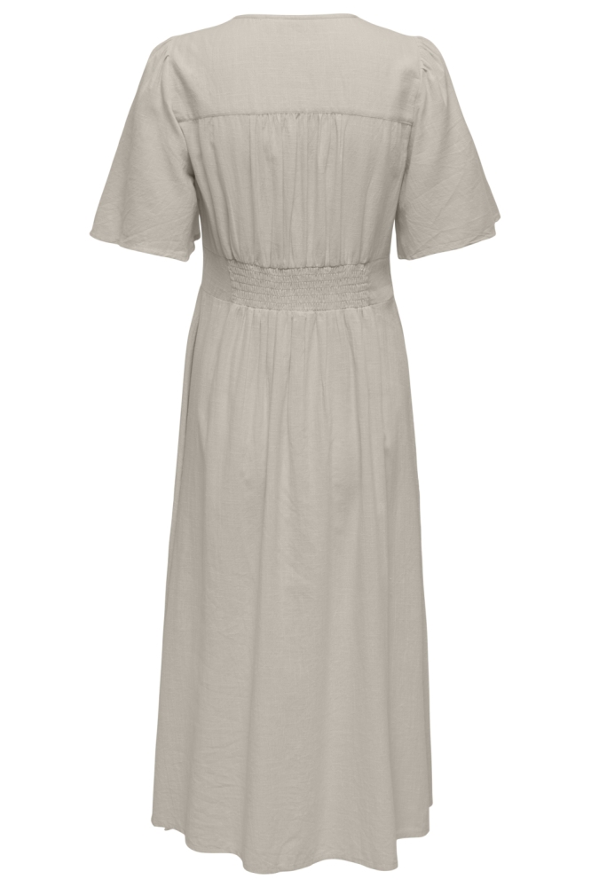 Only beige dames jurk | Achteraanzicht