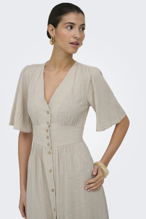 Only beige dames jurk | Close up