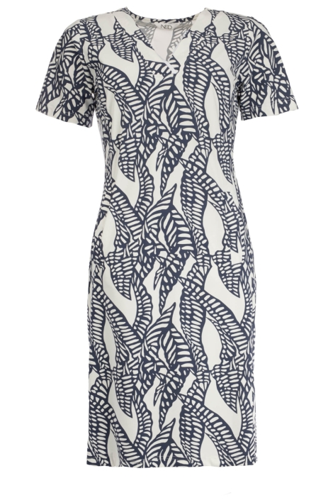 NED blauwe dames jurk | Vooraanzicht