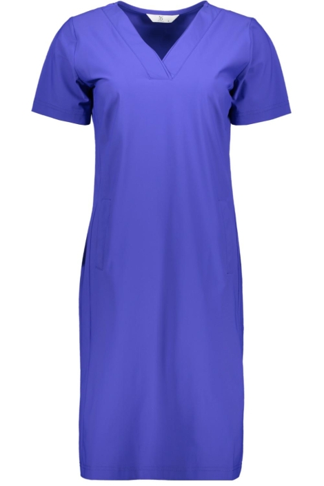 NED blauwe dames jurk | Vooraanzicht