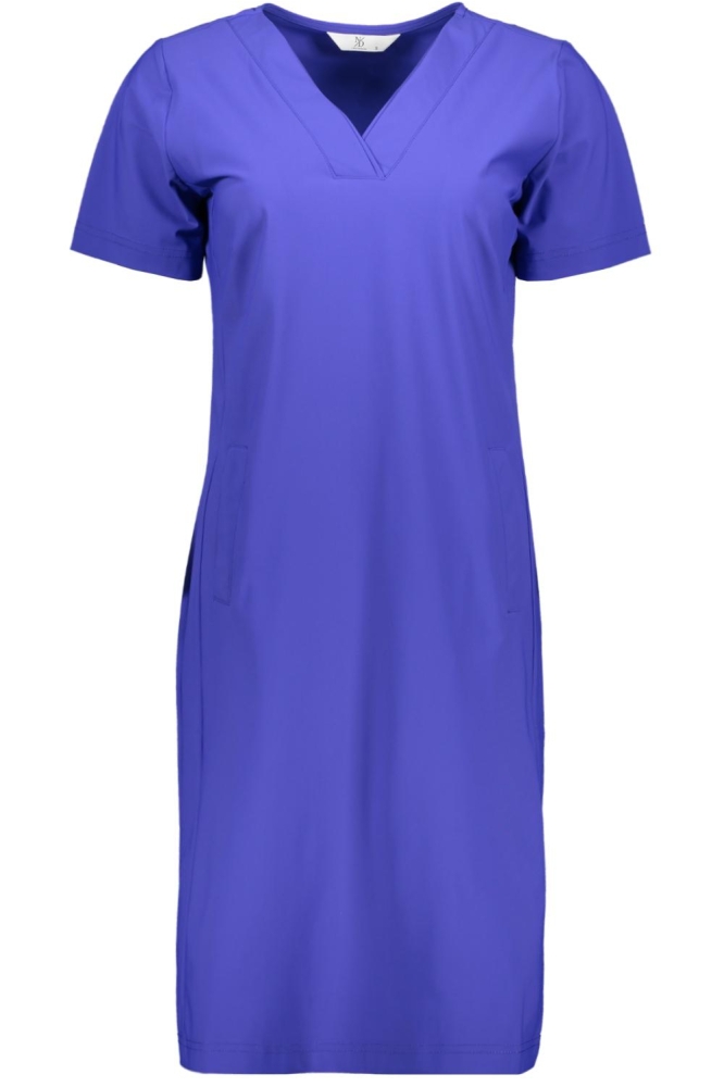 NED blauwe dames jurk | Vooraanzicht