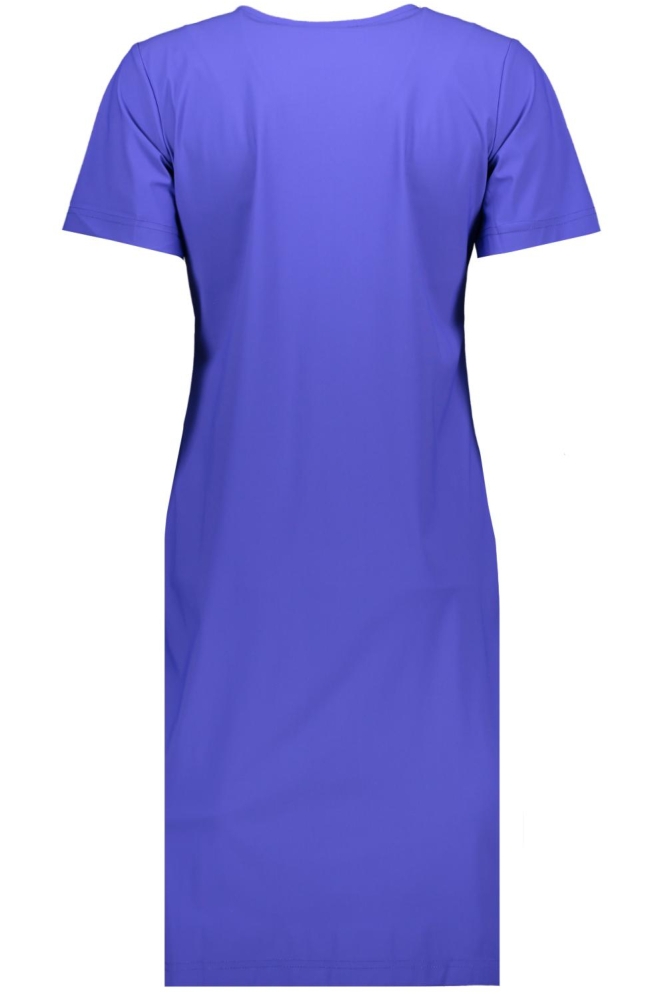 NED blauwe dames jurk | Achteraanzicht