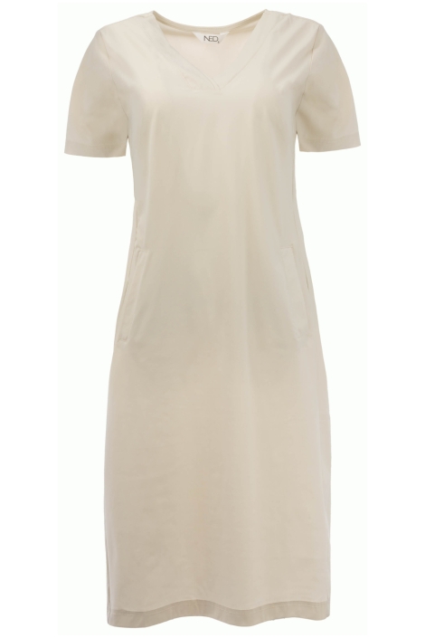 NED beige dames jurk | Vooraanzicht