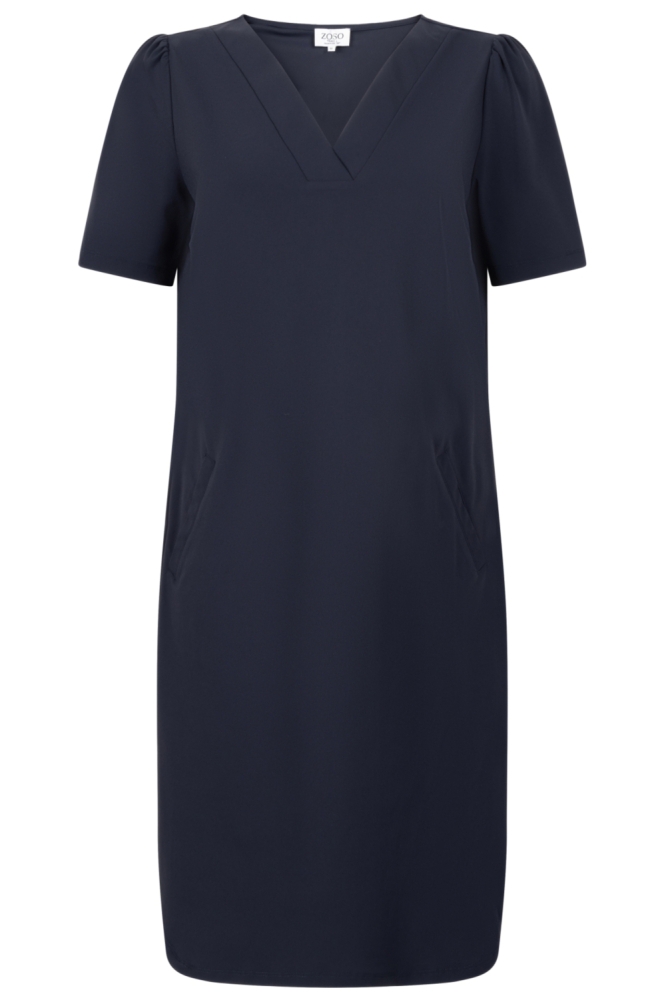 Zoso blauwe dames jurk | Vooraanzicht