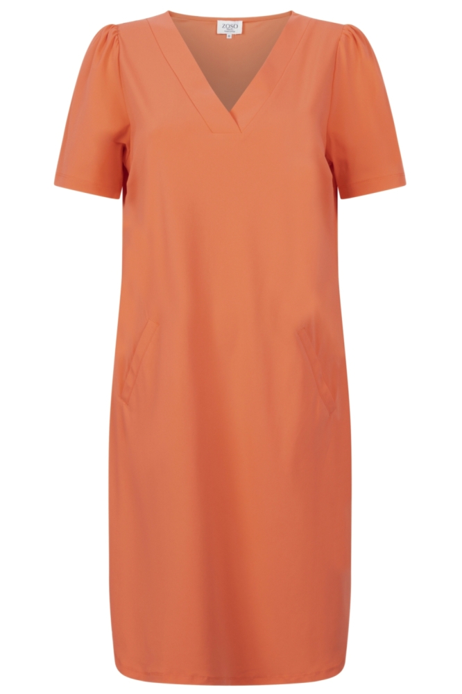 Zoso oranje dames jurk | Vooraanzicht