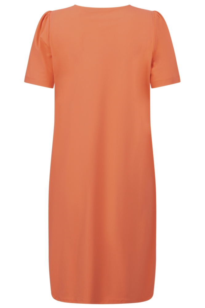 Zoso oranje dames jurk | Achteraanzicht