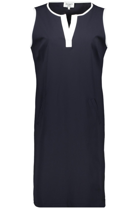 Zoso blauwe dames jurk | Vooraanzicht