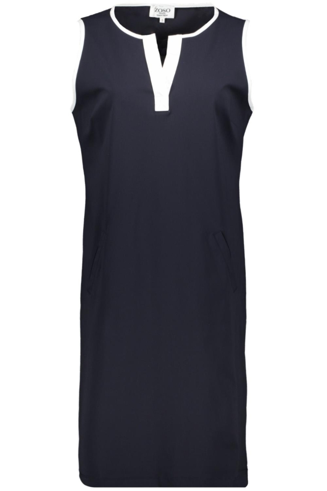 Zoso blauwe dames jurk | Vooraanzicht