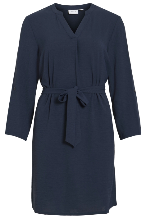 Vila blauwe dames jurk | Vooraanzicht