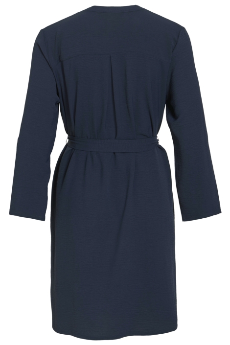 Vila blauwe dames jurk | Achteraanzicht