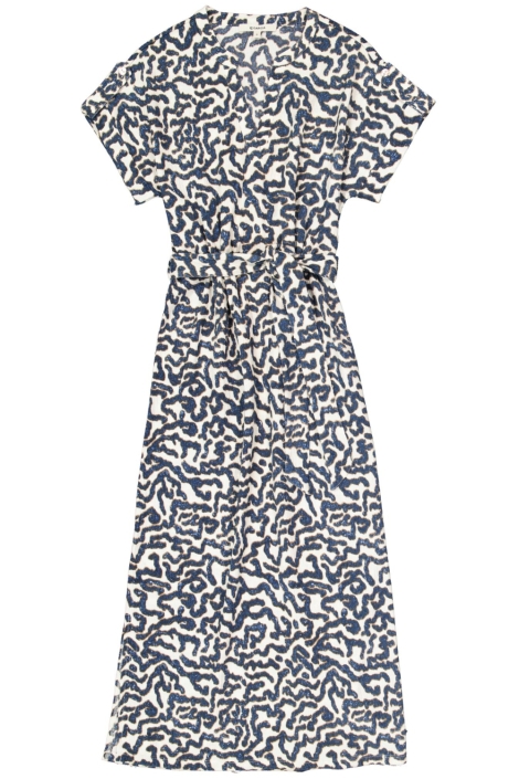 Garcia blauwe dames jurk | Vooraanzicht