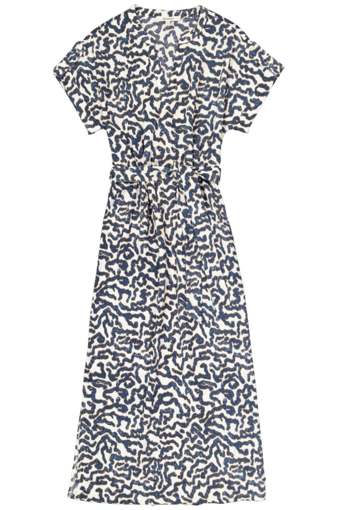 Garcia blauwe dames jurk | Vooraanzicht