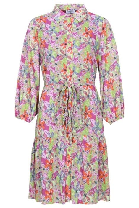 Fluresk multi color dames jurk | Vooraanzicht