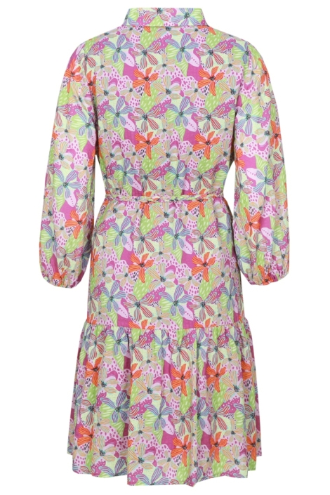 Fluresk multi color dames jurk | Achteraanzicht