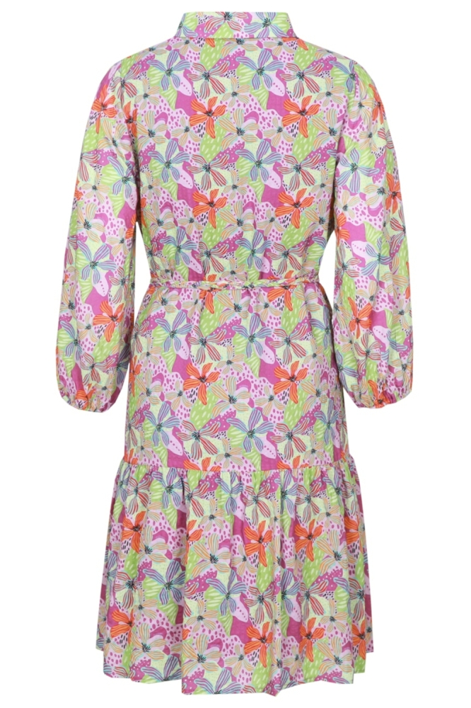 Fluresk multi color dames jurk | Achteraanzicht