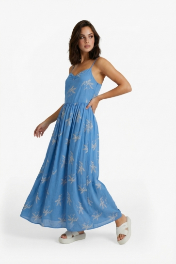 Fluresk Jurk LOU DRESS 26ZFOF09 Cloud Blue/Offwhite