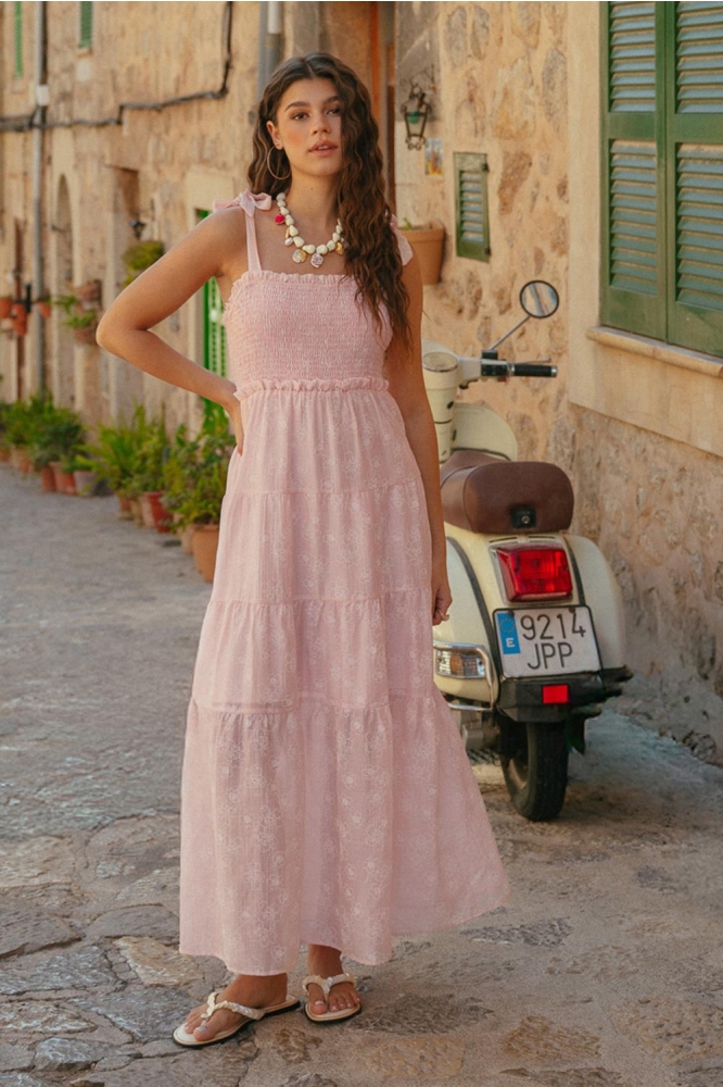 Fluresk roze dames jurk | Sfeerbeeld, In situatie