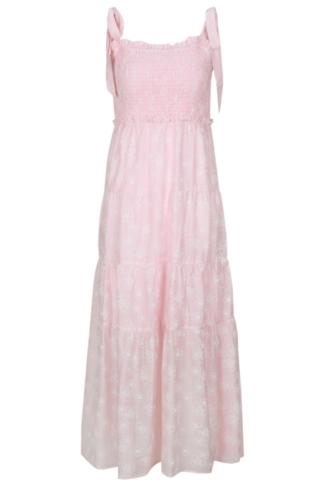 Fluresk roze dames jurk | Vooraanzicht