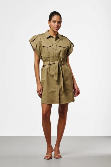 Aaiko Jurk JOYCE CO 558 160726 LIGHT KHAKI