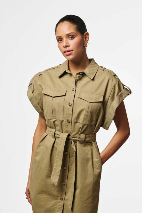 Aaiko groene dames jurk | Close up