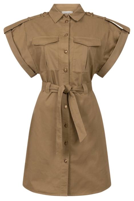 Aaiko groene dames jurk | Vooraanzicht