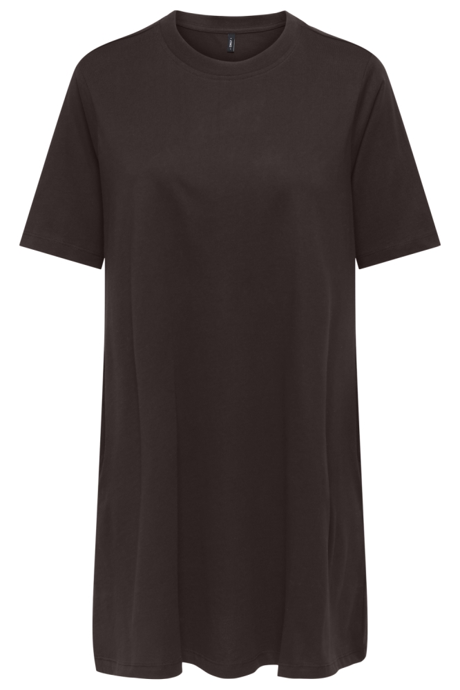 Only bruine dames jurk | Vooraanzicht