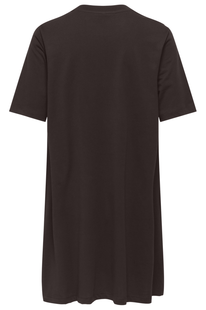 Only bruine dames jurk | Achteraanzicht