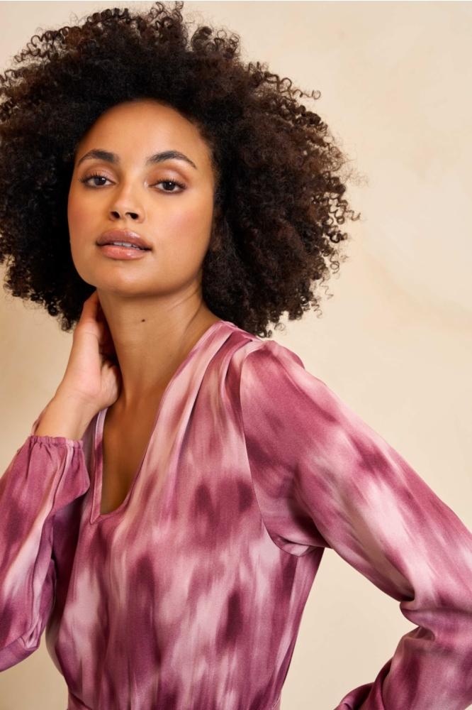 Lofty Manner rode dames jurk | Close up