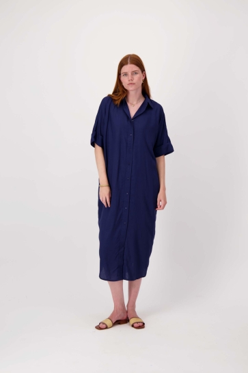 Zusss Jurk LANGE BLOUSE JURK 0301 0013 SUMMER NAVY