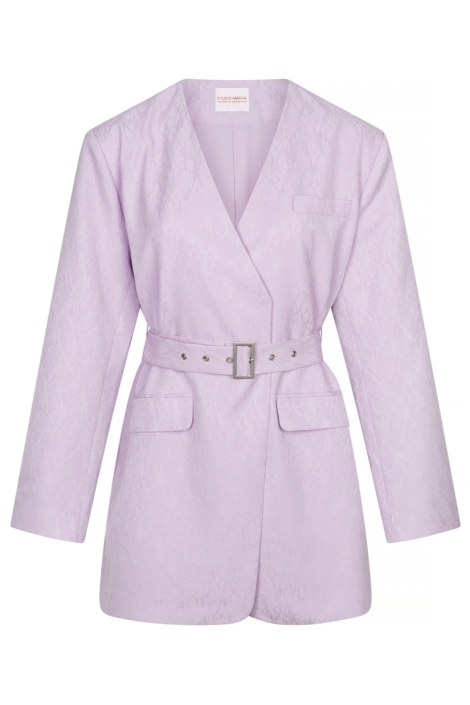 Studio Amaya paarse dames jurk | Vooraanzicht