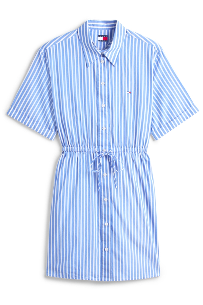 Tommy Jeans blauwe dames jurk | Vooraanzicht