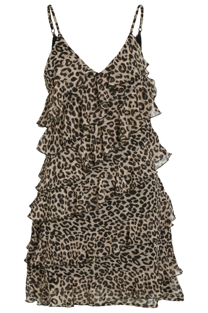 Vila camel dames jurk | Vooraanzicht