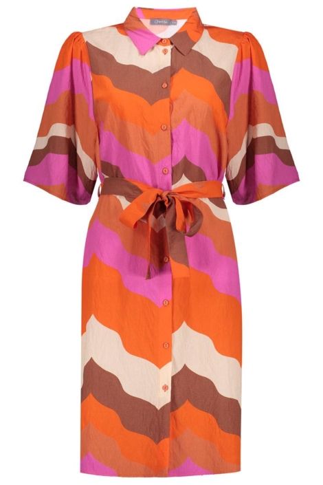 Geisha multi color dames jurk | Vooraanzicht