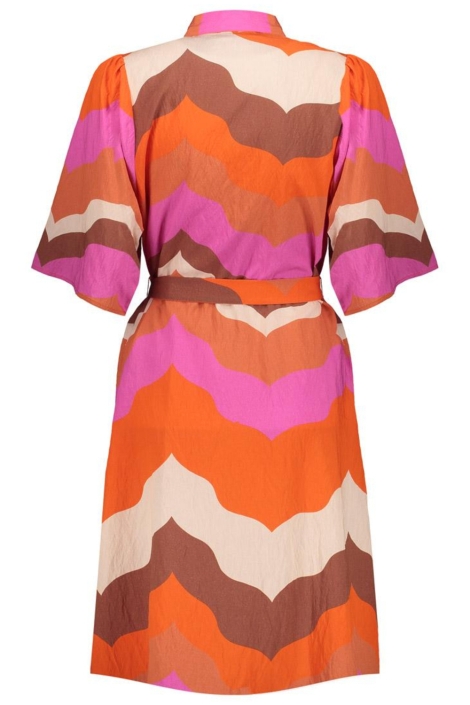 Geisha multi color dames jurk | Achteraanzicht