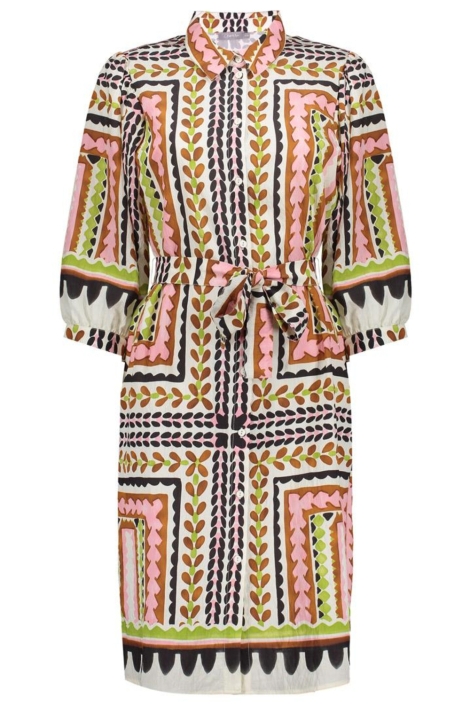 Geisha multi color dames jurk | Vooraanzicht