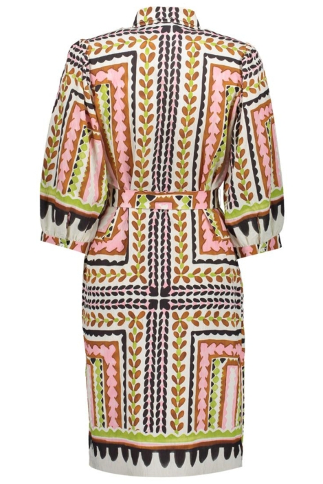 Geisha multi color dames jurk | Achteraanzicht